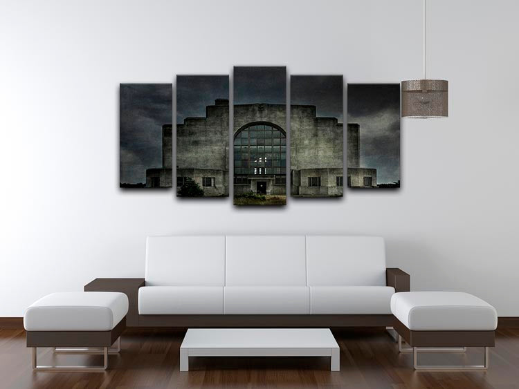 Old Building At Night 5 Split Panel Canvas - Canvas Art Rocks - 3