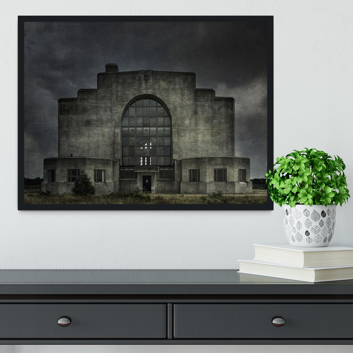 Old Building At Night Framed Print - Canvas Art Rocks - 2