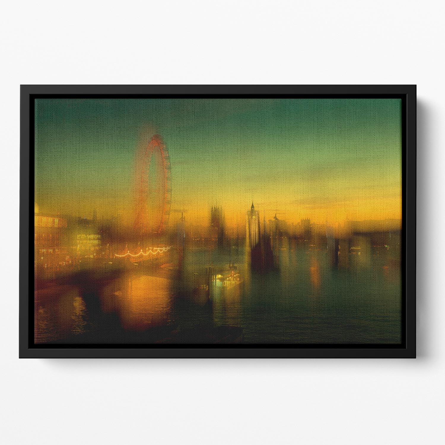 London at Dusk Floating Framed Canvas - Canvas Art Rocks - 2