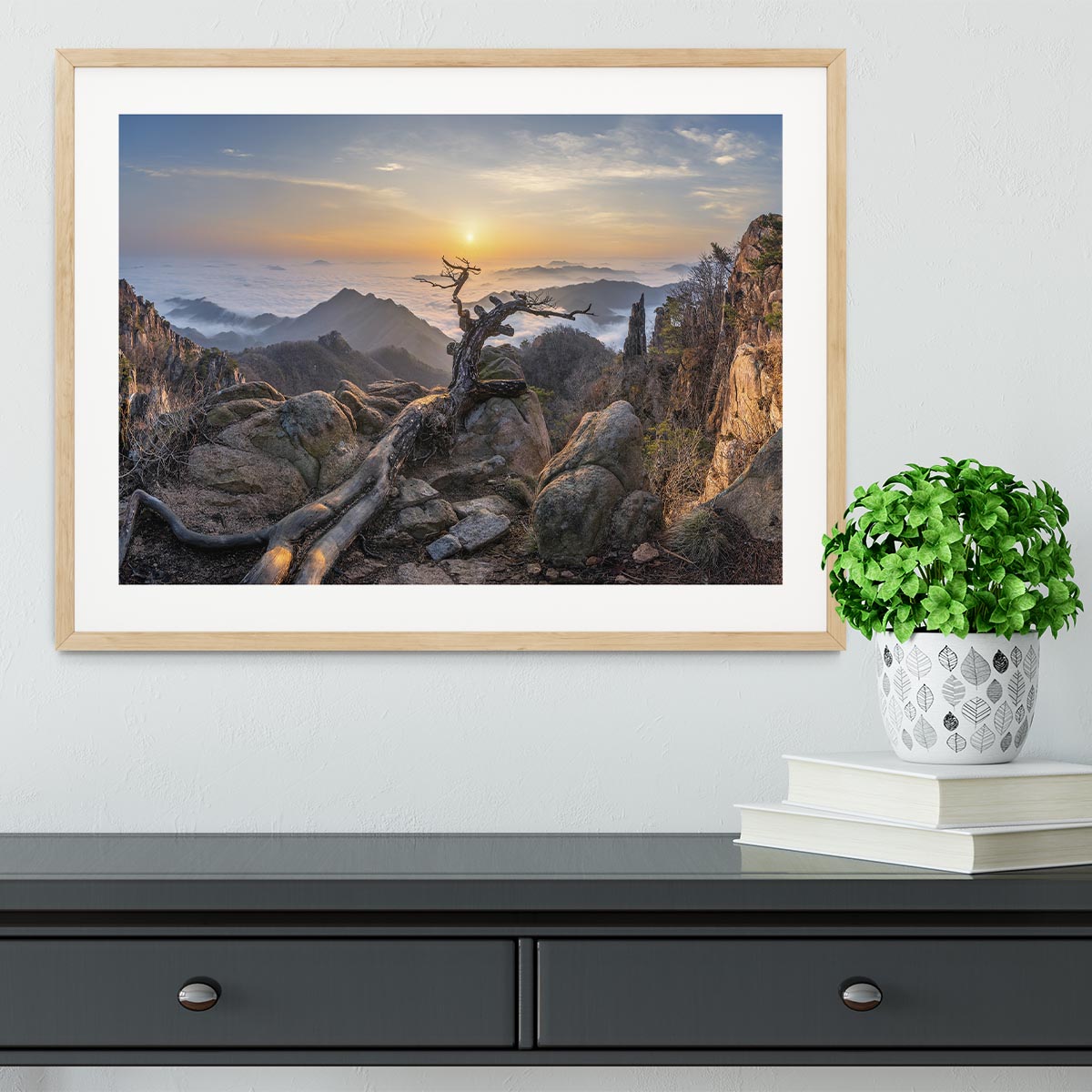 Dead pine On The Mountains Framed Print - Canvas Art Rocks - 3