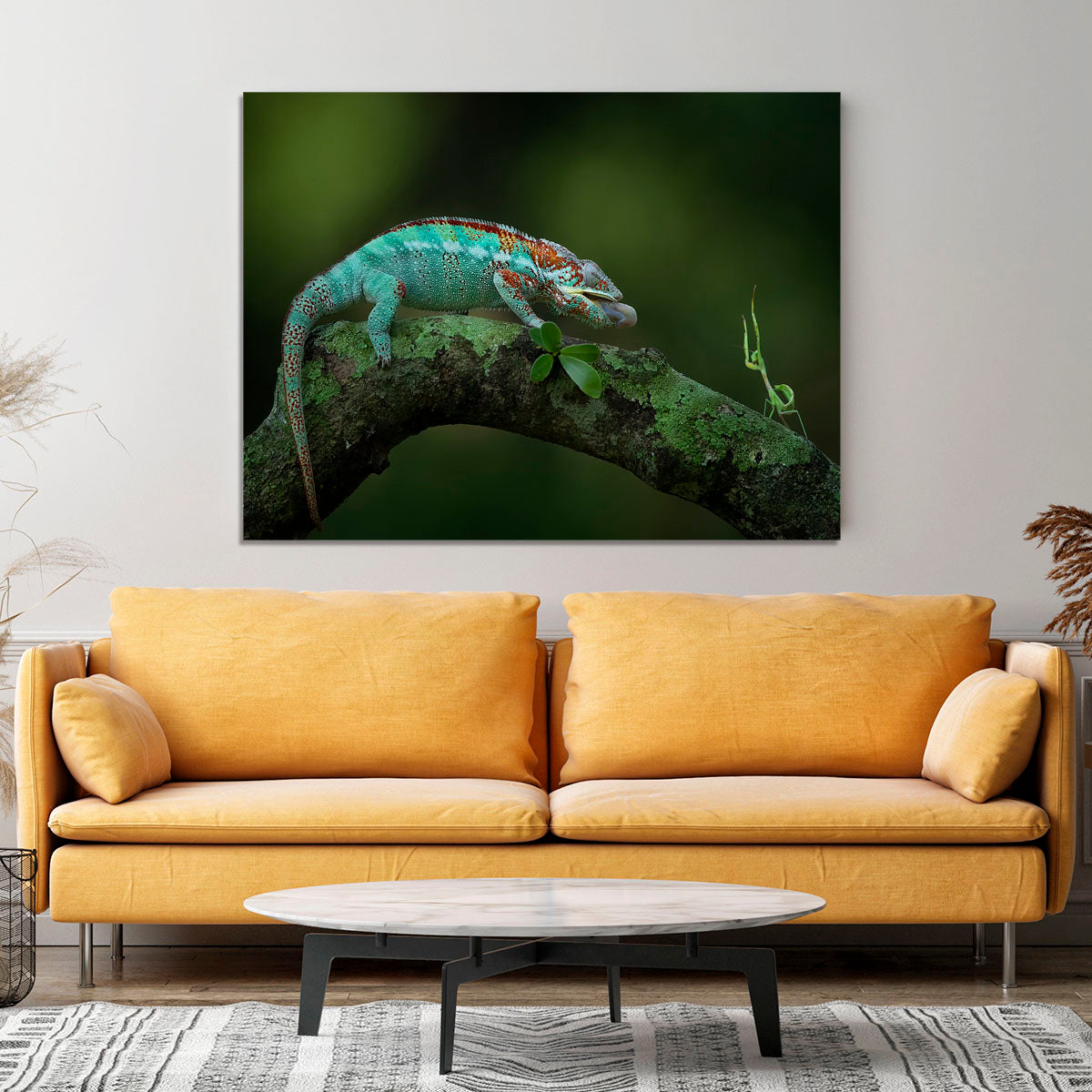 Chamelon Catching Its Prey Canvas Print or Poster - Canvas Art Rocks - 4