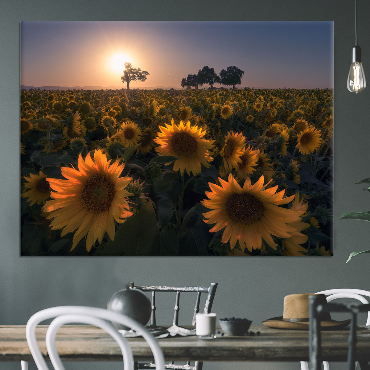 Sunflower Field Canvas Print or Poster - Canvas Art Rocks - 3