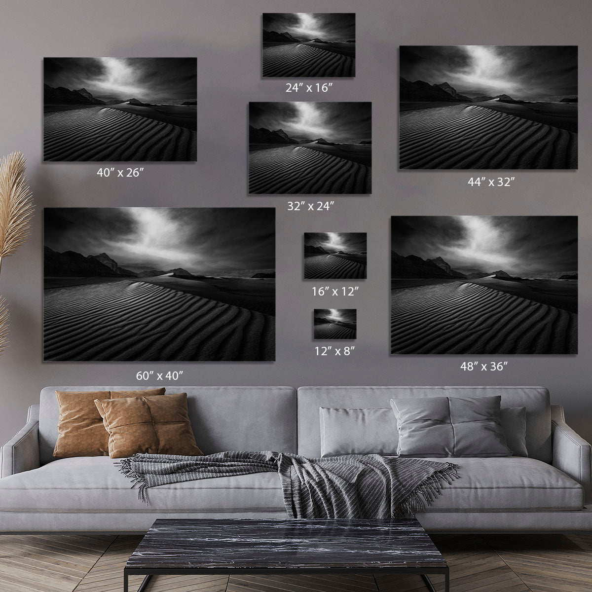 Desert In Greyscale Canvas Print or Poster - Canvas Art Rocks - 7