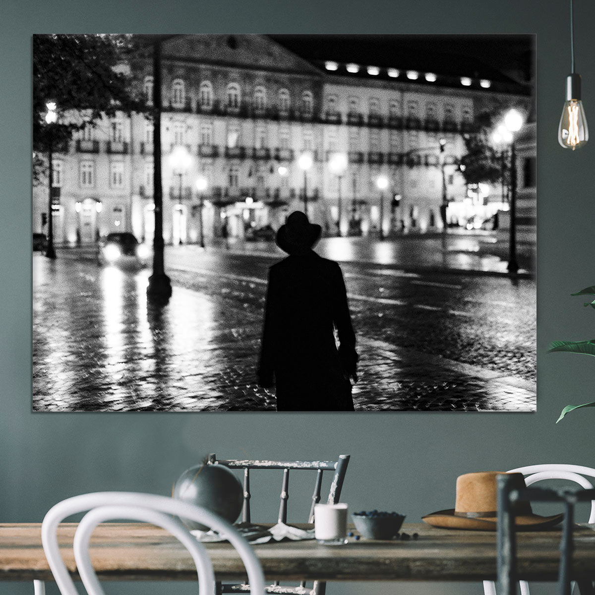 Silhouette In The Streets Canvas Print or Poster - Canvas Art Rocks - 3