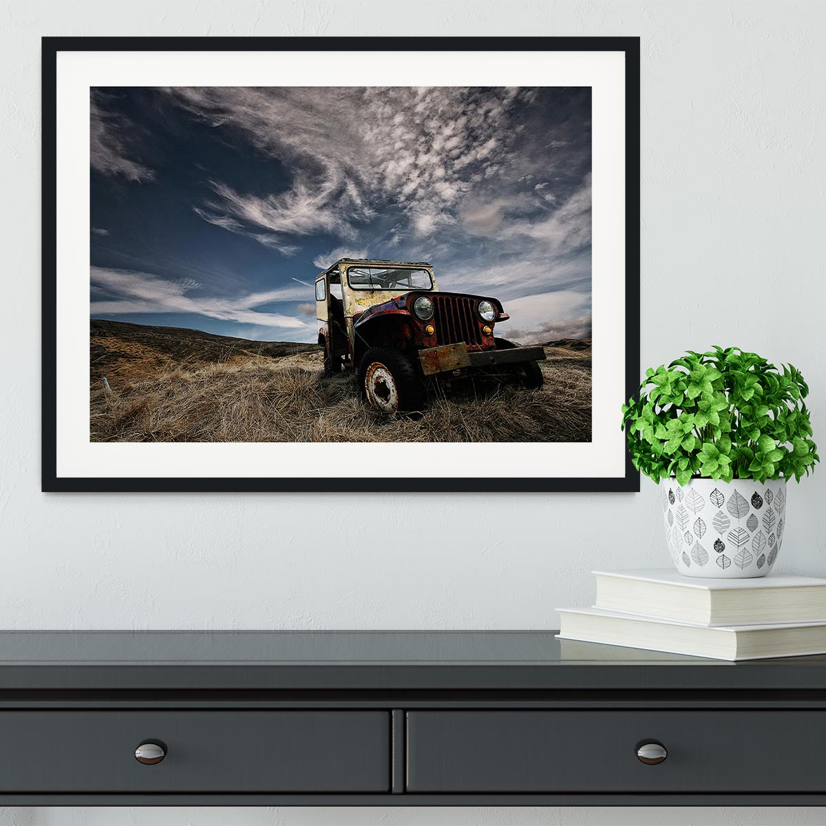 Abandoned Truck On The Countryside Framed Print - Canvas Art Rocks - 1