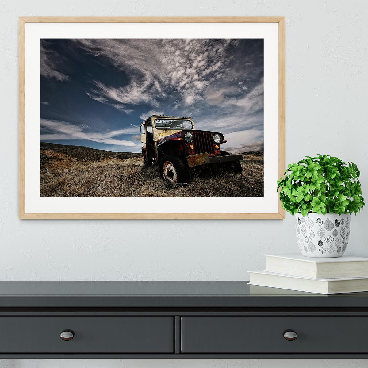 Abandoned Truck On The Countryside Framed Print - Canvas Art Rocks - 3