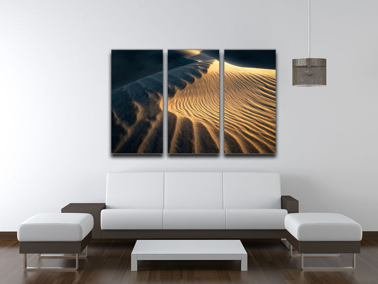 Ripples On The Desert 3 Split Panel Canvas Print - Canvas Art Rocks - 3