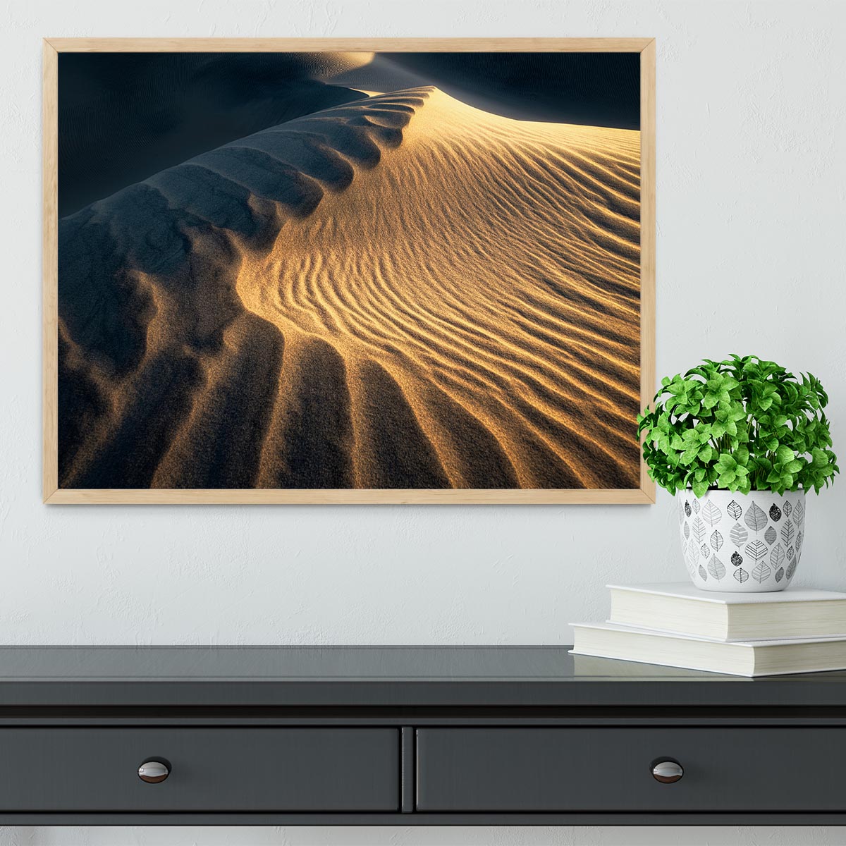 Ripples On The Desert Framed Print - Canvas Art Rocks - 4