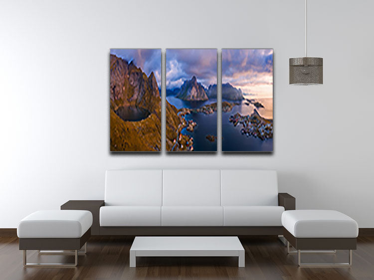 View Of Lofoten 3 Split Panel Canvas Print - Canvas Art Rocks - 3