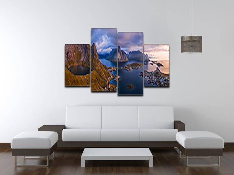 View Of Lofoten 4 Split Panel Canvas - Canvas Art Rocks - 3