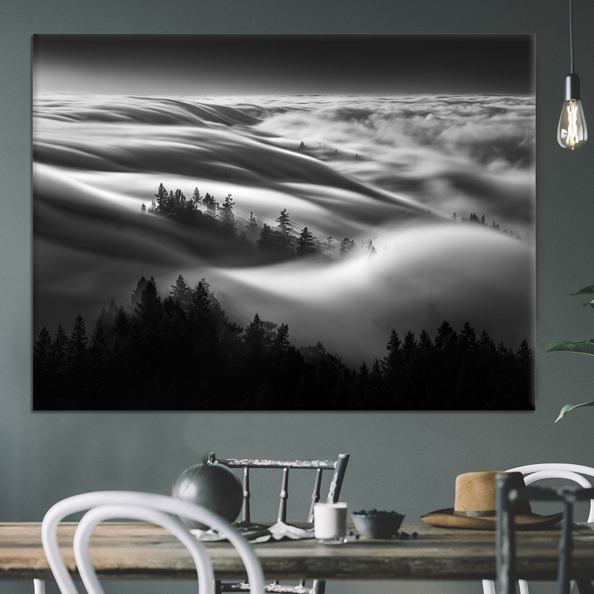 Clouds Above A Forest Canvas Print or Poster - Canvas Art Rocks - 3