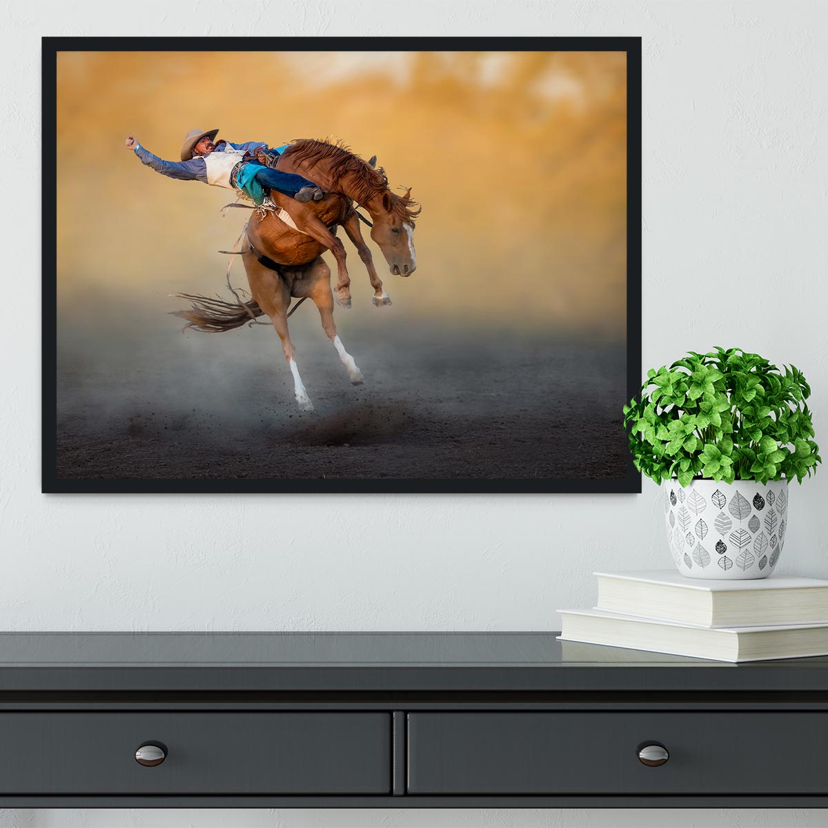 Cowboy Rodeo Part 2 Framed Print - Canvas Art Rocks - 2