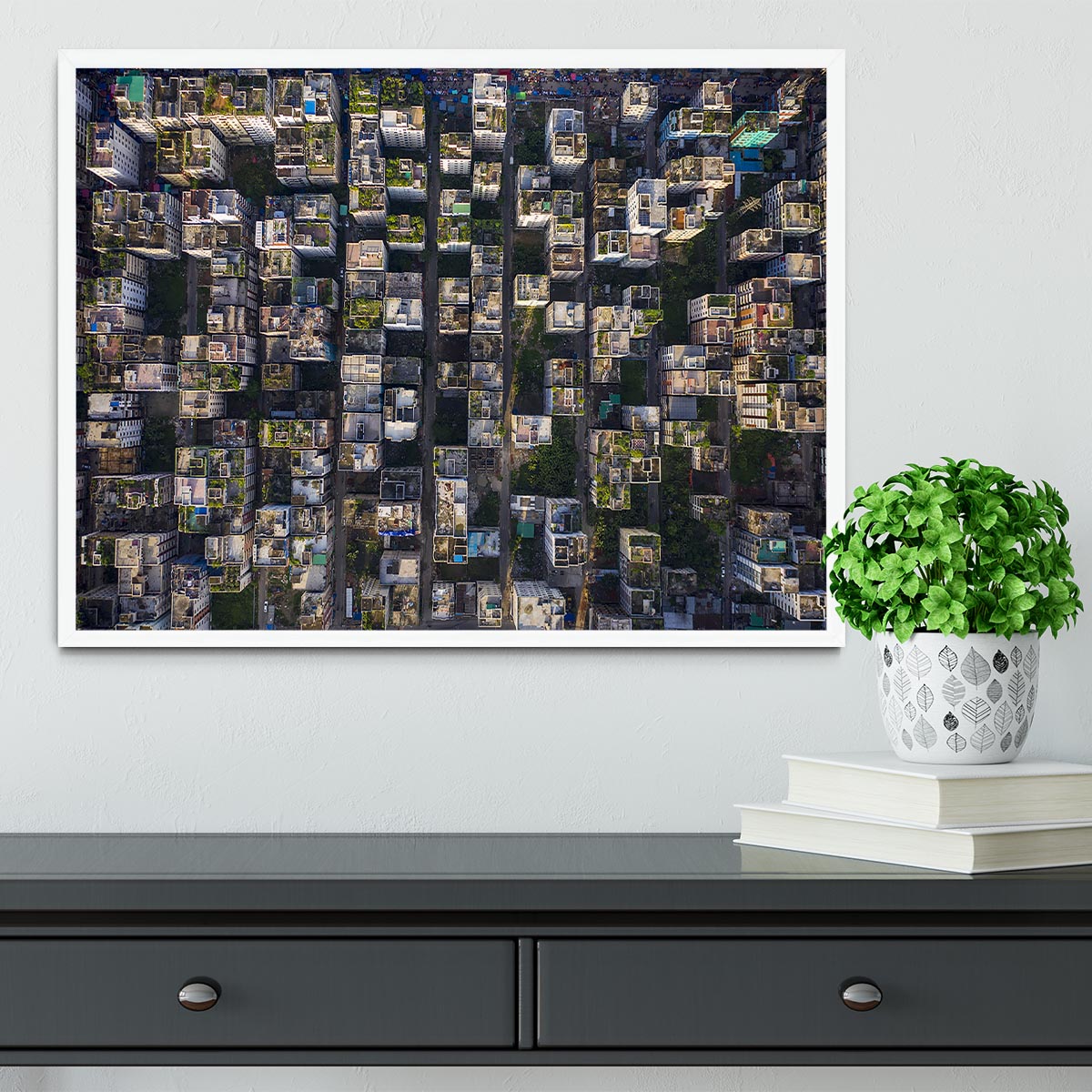 City Rooftops Framed Print - Canvas Art Rocks -6