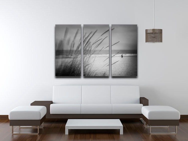 A Walk Along The Seafront 3 Split Panel Canvas Print - Canvas Art Rocks - 3