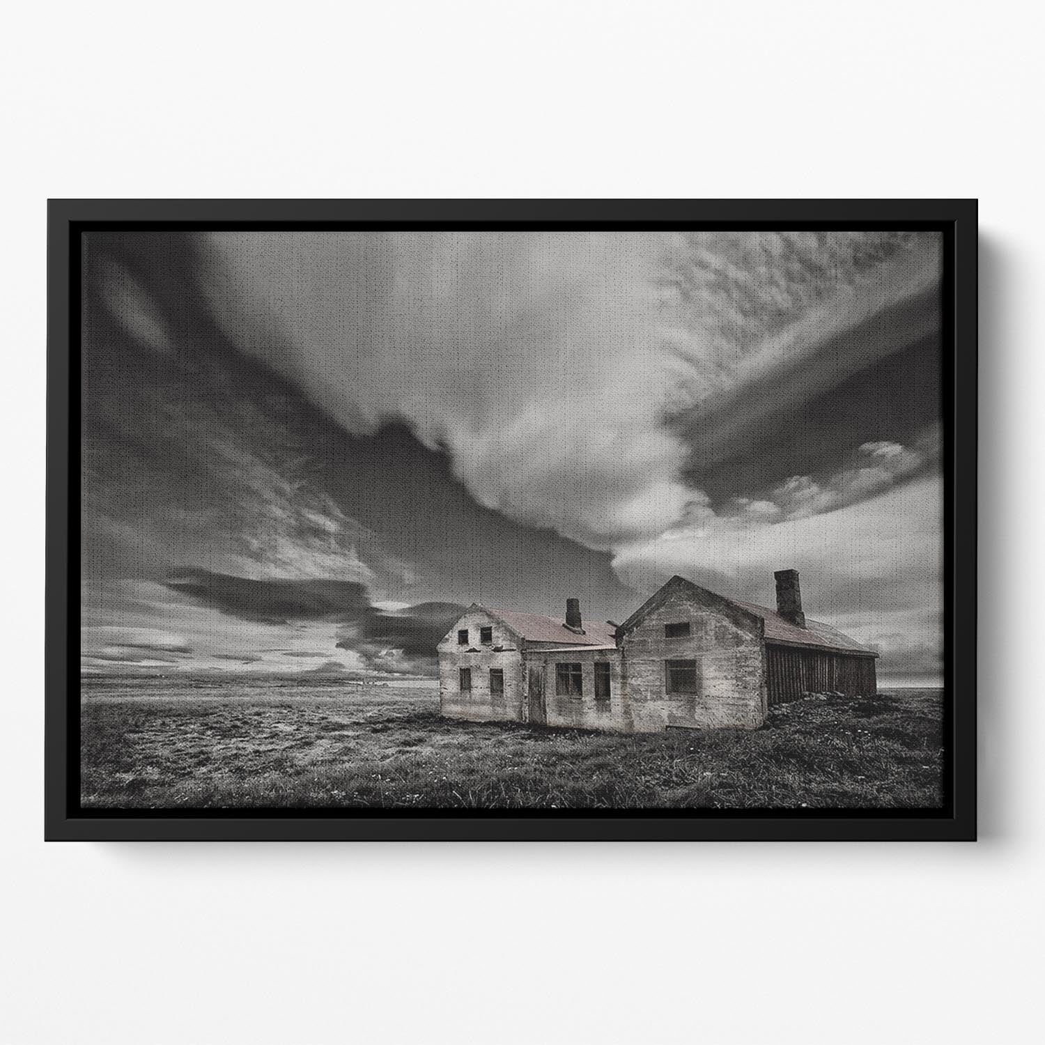 Abandoned Beachside House Floating Framed Canvas - Canvas Art Rocks - 2