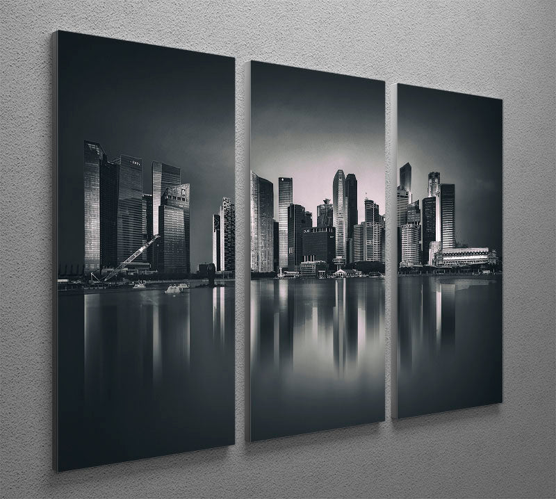 Marina bay 3 Split Panel Canvas Print - Canvas Art Rocks - 2