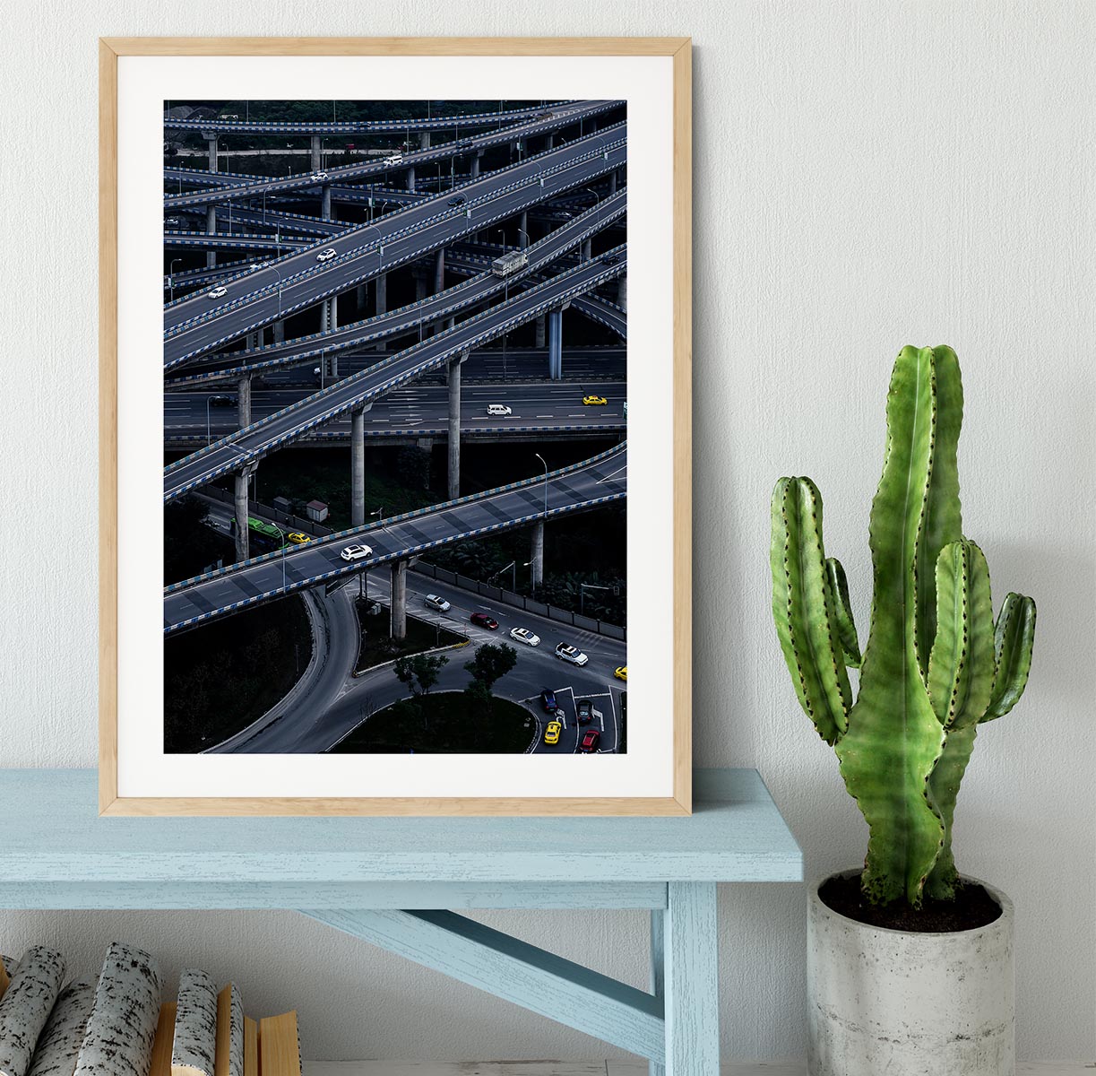 Overlapping Motorway Framed Print - Canvas Art Rocks - 3