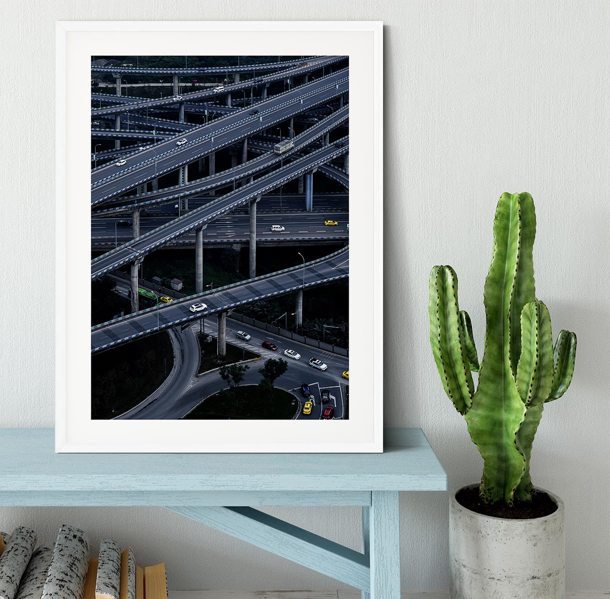 Overlapping Motorway Framed Print - Canvas Art Rocks - 5