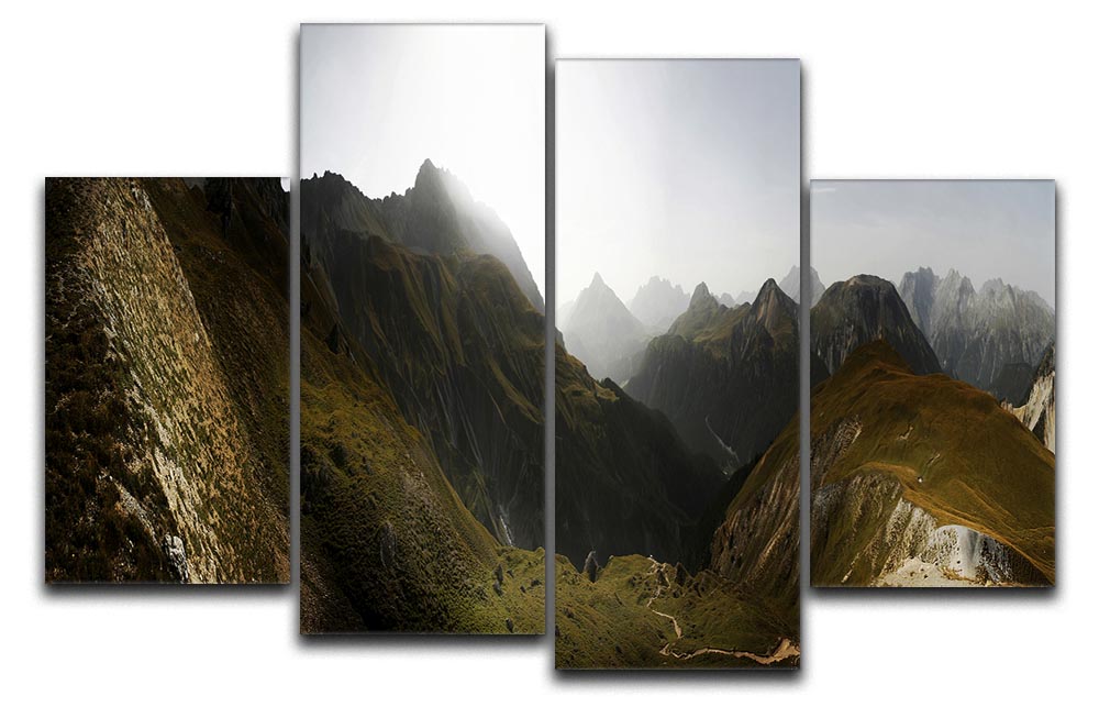 Nationalpark Schweiz 4 Split Panel Canvas - Canvas Art Rocks - 1