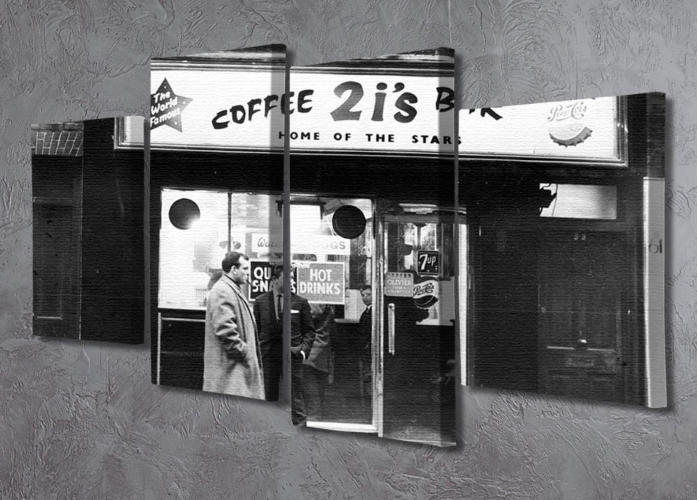 2is Coffee Bar in Old Compton Street Soho 1963 4 Split Panel Canvas - Canvas Art Rocks - 2