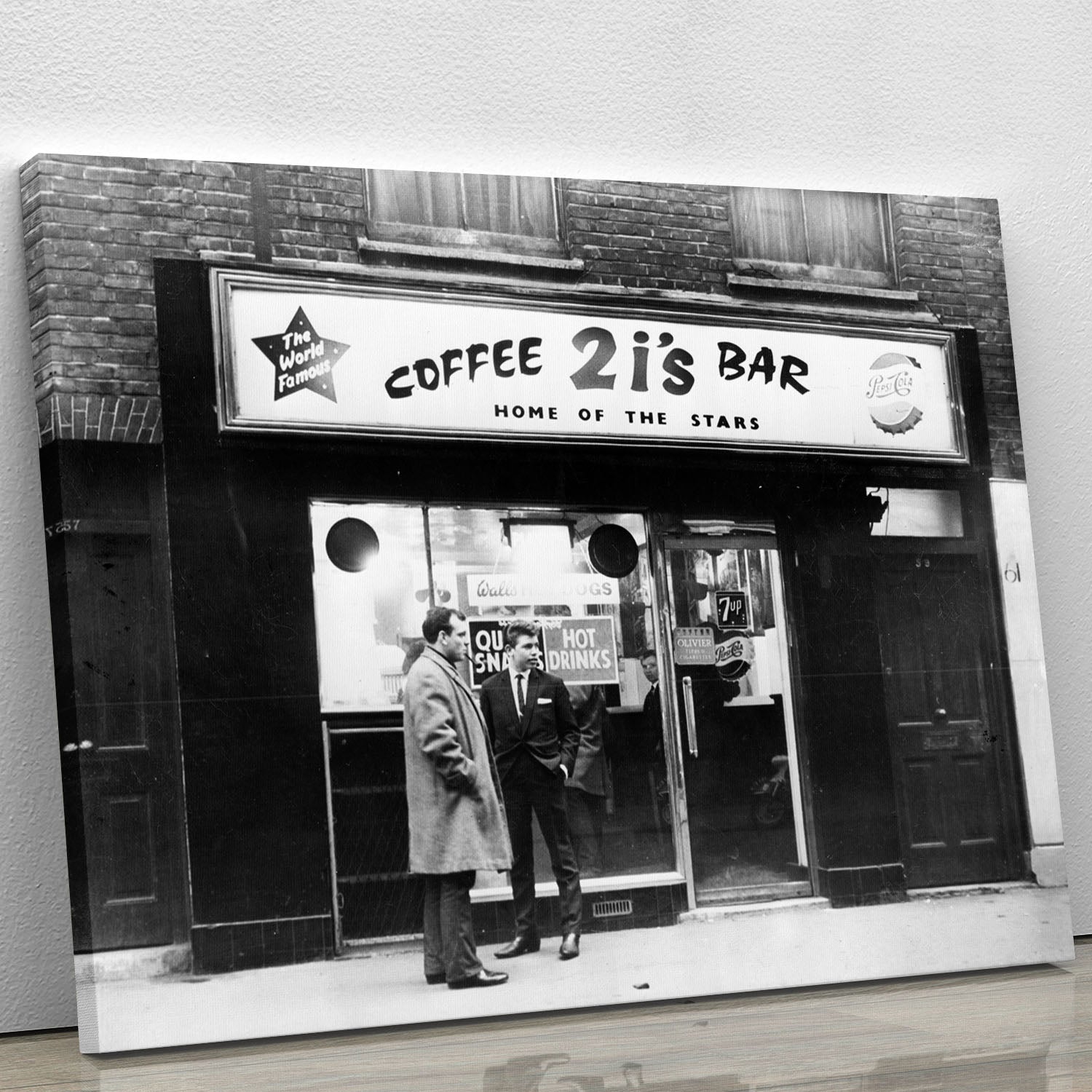 2is Coffee Bar in Old Compton Street Soho 1963 Canvas Print or Poster - Canvas Art Rocks - 1