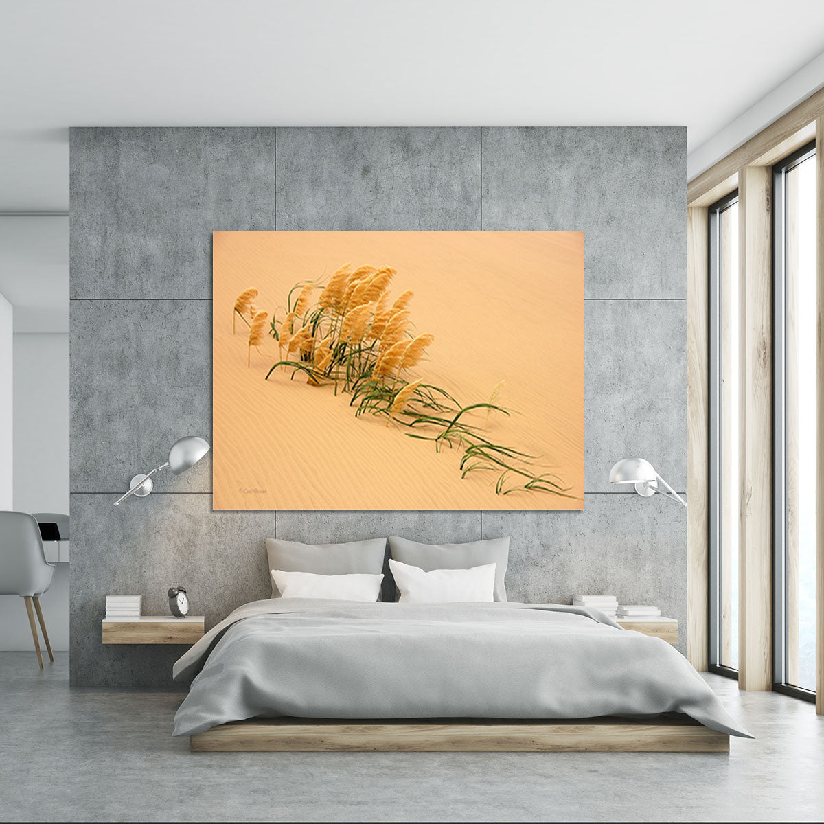 Pampas Grass In Sand Dune Canvas Print or Poster - Canvas Art Rocks - 5
