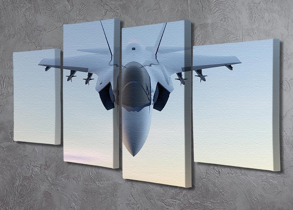 3D Jet F-35 fighter 4 Split Panel Canvas  - Canvas Art Rocks - 2