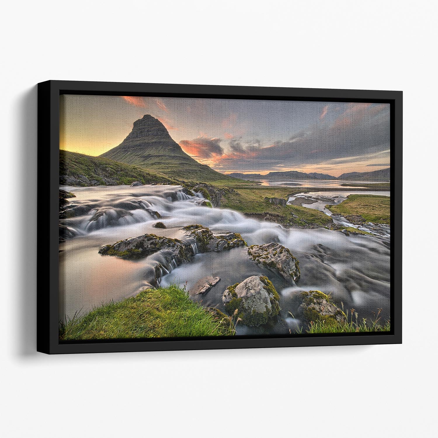 Early In The Morning Floating Framed Canvas - Canvas Art Rocks - 1