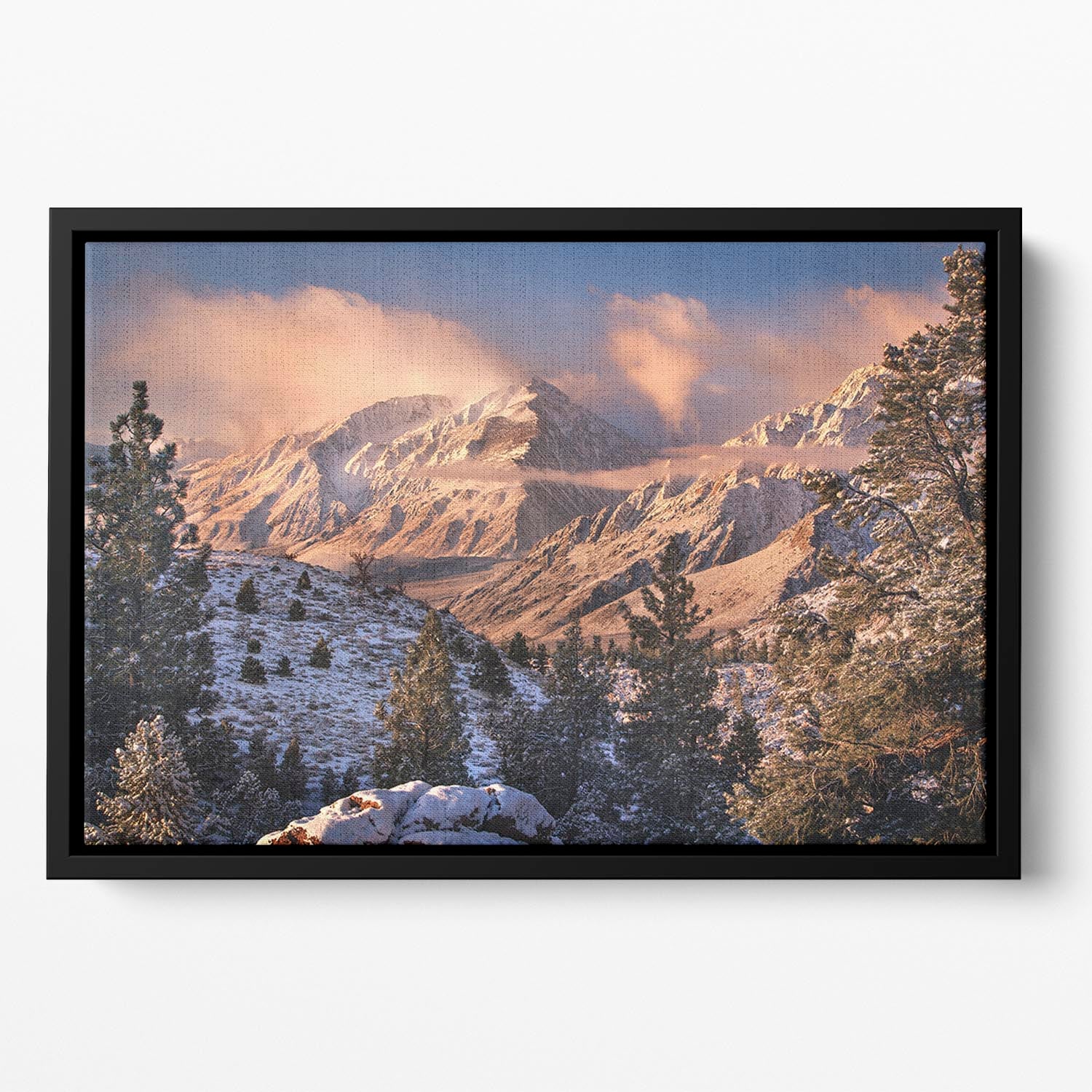 Mountain Light Floating Framed Canvas - Canvas Art Rocks - 2