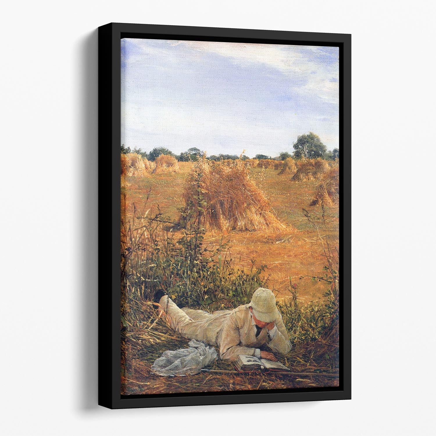 94 degrees in the shade by Alma Tadema Floating Framed Canvas - Canvas Art Rocks - 1