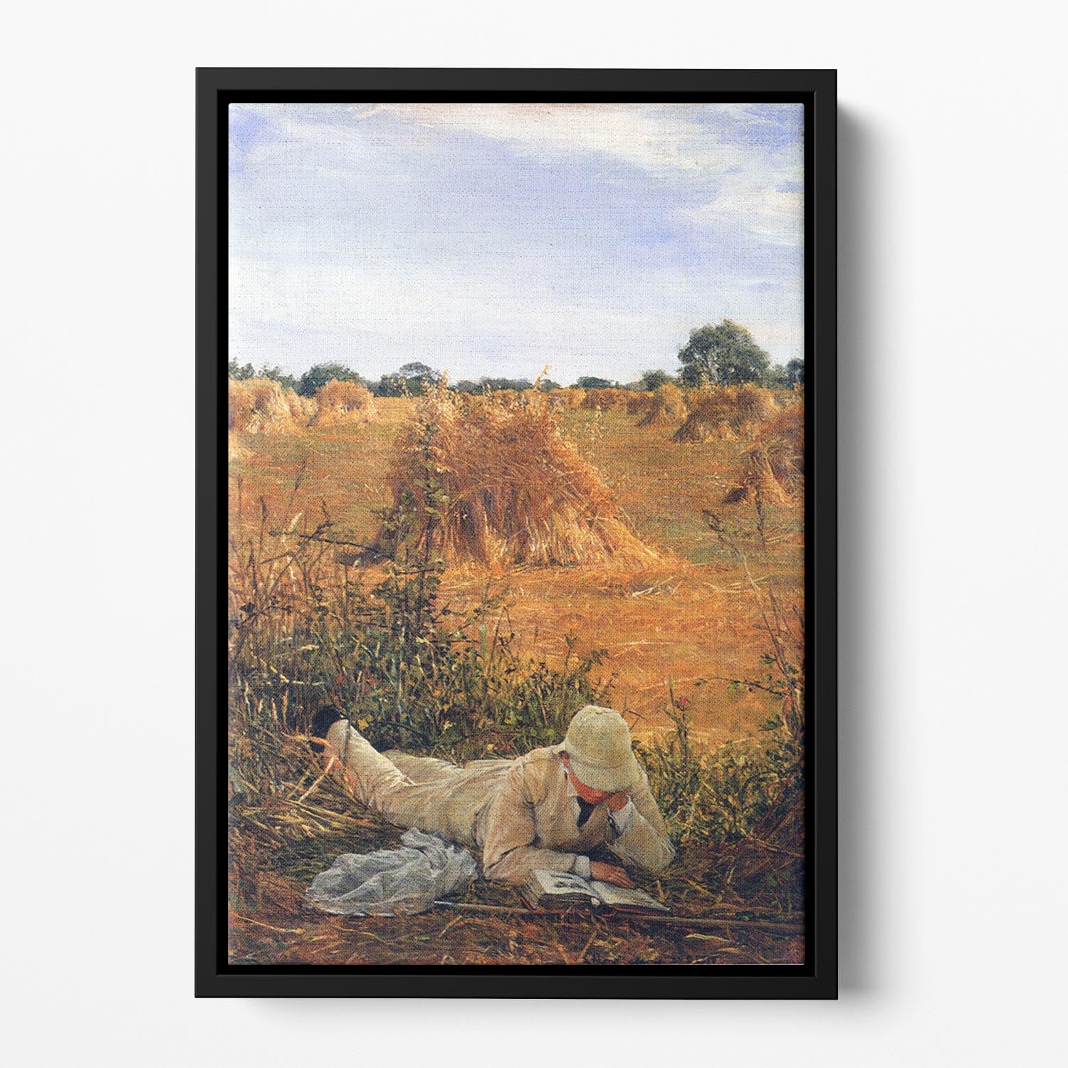 94 degrees in the shade by Alma Tadema Floating Framed Canvas - Canvas Art Rocks - 2