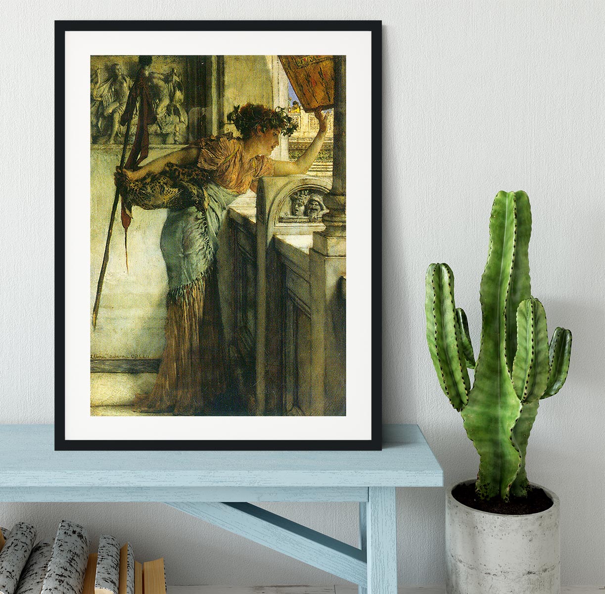 A Bacchantin There he is! by Alma Tadema Framed Print - Canvas Art Rocks - 1