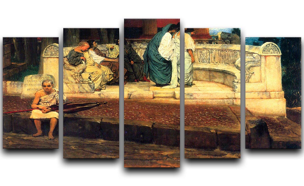 A Exedra by Alma Tadema 5 Split Panel Canvas - Canvas Art Rocks - 1
