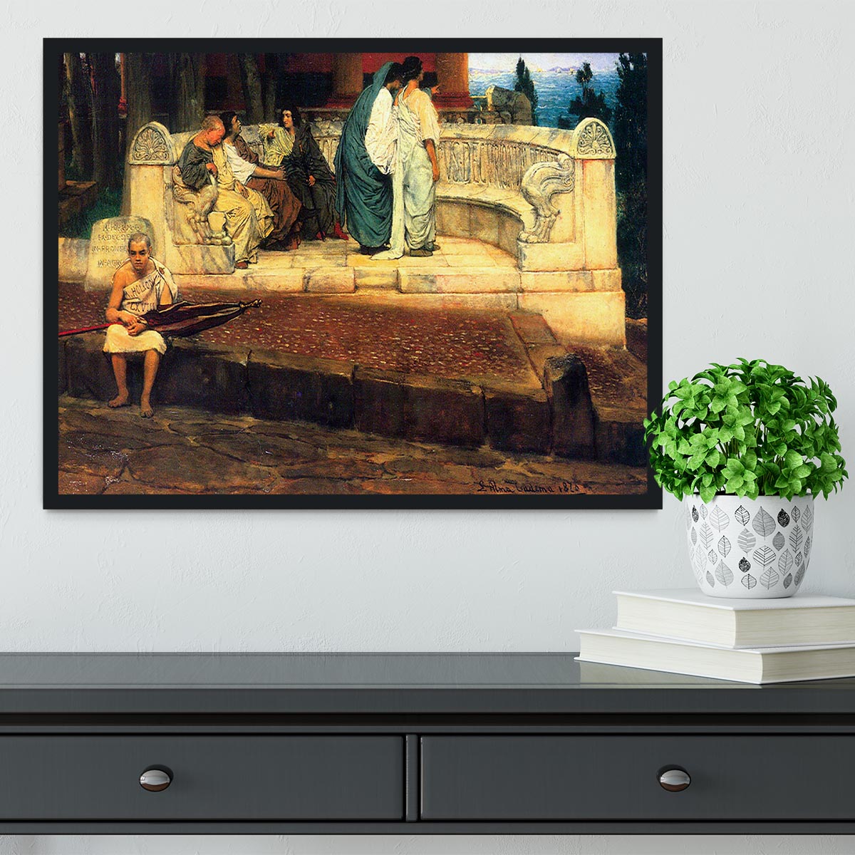 A Exedra by Alma Tadema Framed Print - Canvas Art Rocks - 2