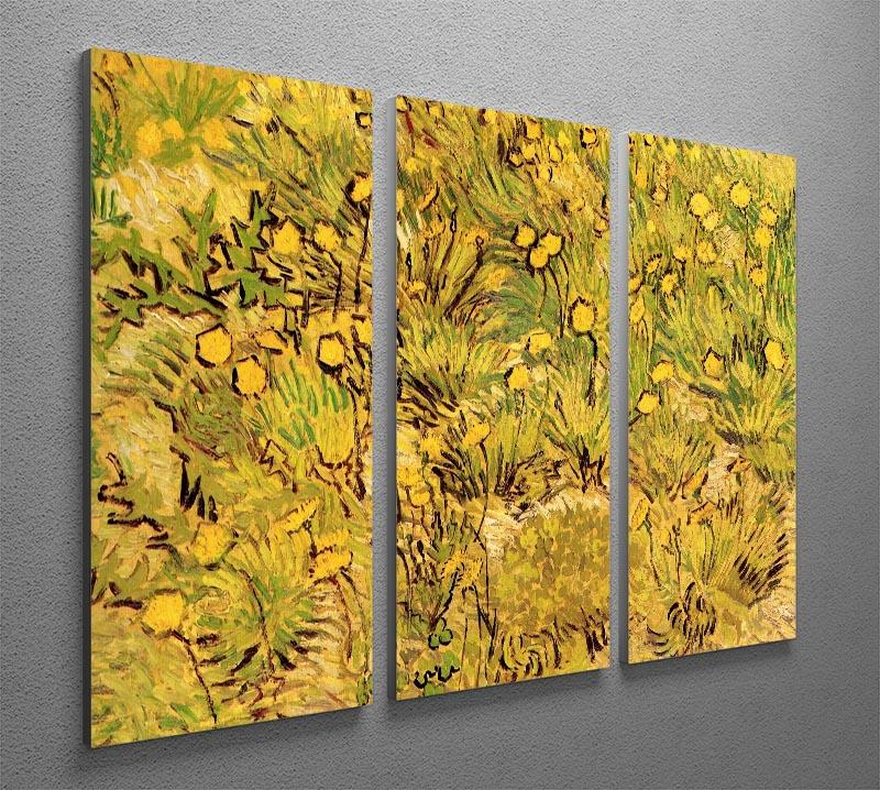 A Field of Yellow Flowers by Van Gogh 3 Split Panel Canvas Print - Canvas Art Rocks - 4