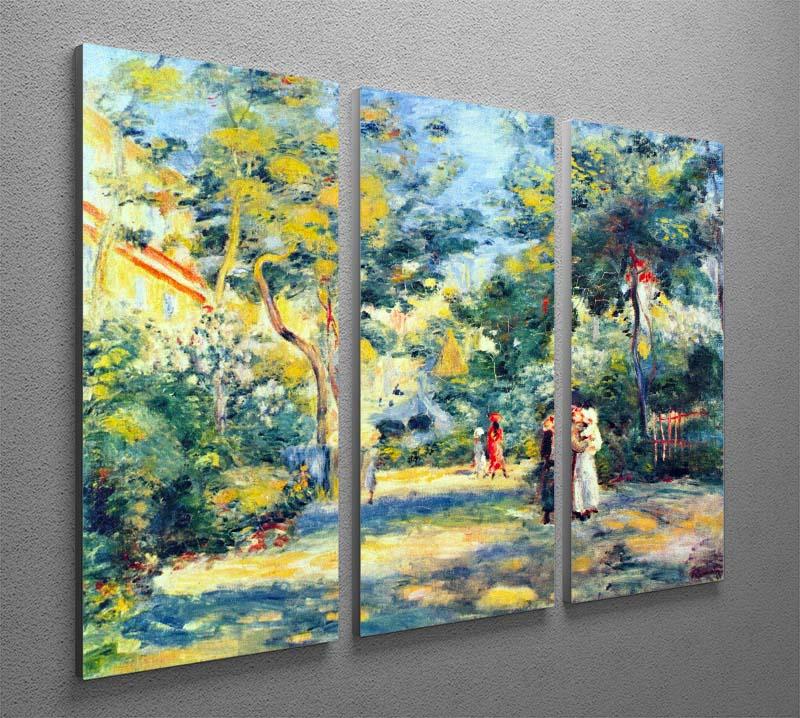 A Garden in Montmartre by Renoir 3 Split Panel Canvas Print - Canvas Art Rocks - 2