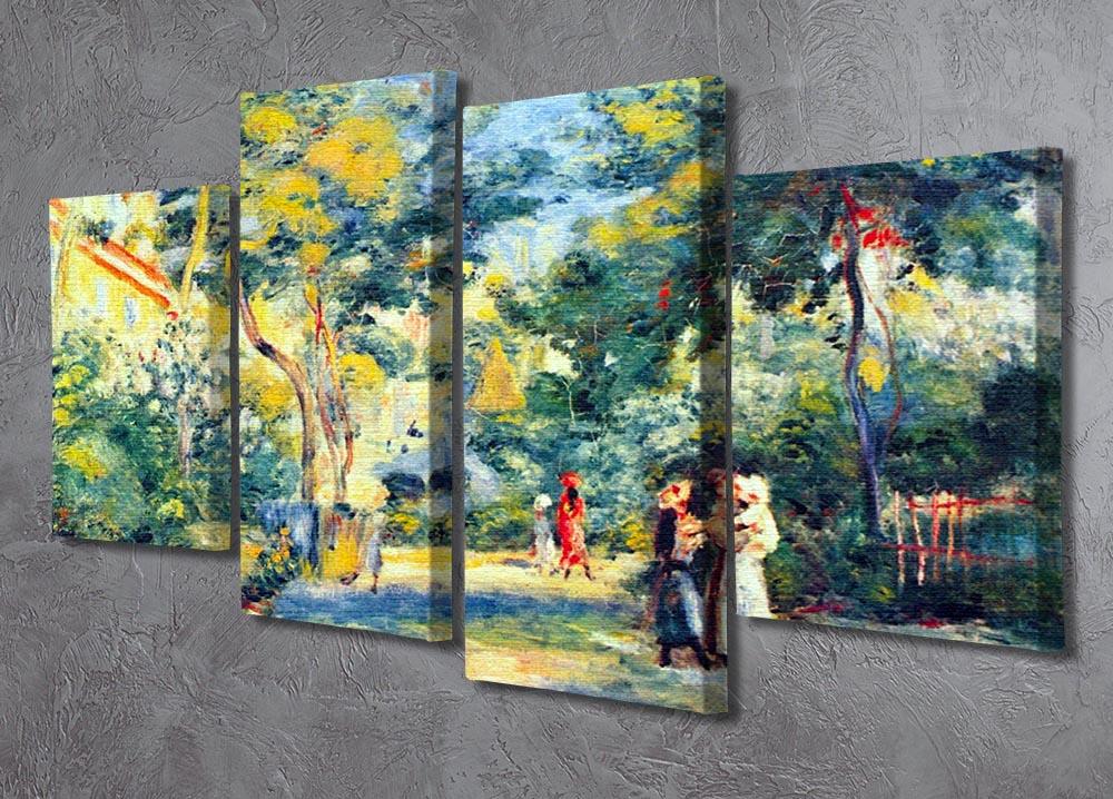 A Garden in Montmartre by Renoir 4 Split Panel Canvas - Canvas Art Rocks - 2