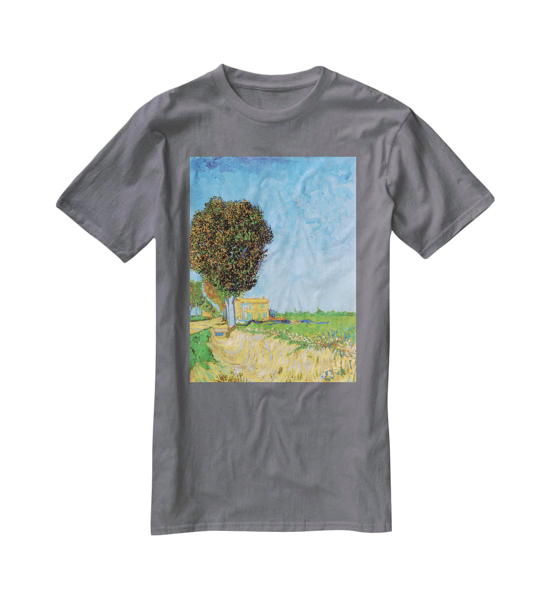 A Lane near Arles by Van Gogh T-Shirt - Canvas Art Rocks - 3