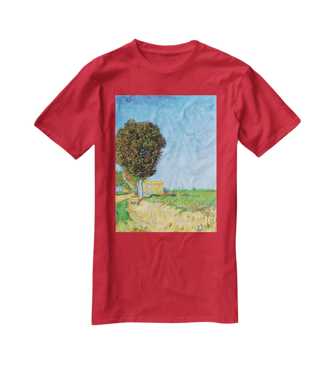 A Lane near Arles by Van Gogh T-Shirt - Canvas Art Rocks - 4