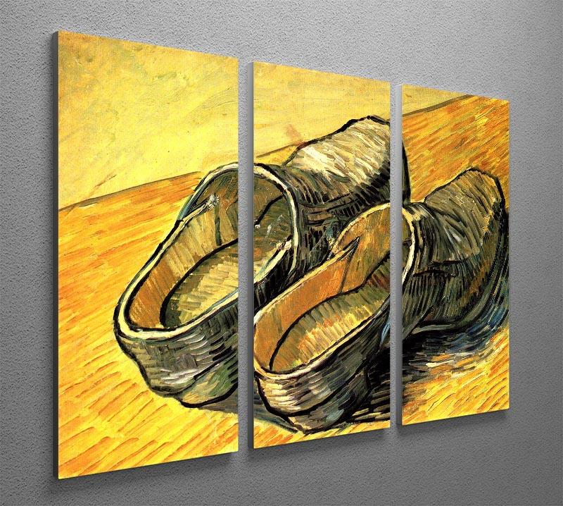 A Pair of Leather Clogs by Van Gogh 3 Split Panel Canvas Print - Canvas Art Rocks - 4