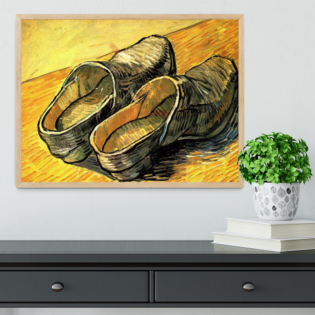 A Pair of Leather Clogs by Van Gogh Framed Print - Canvas Art Rocks - 4