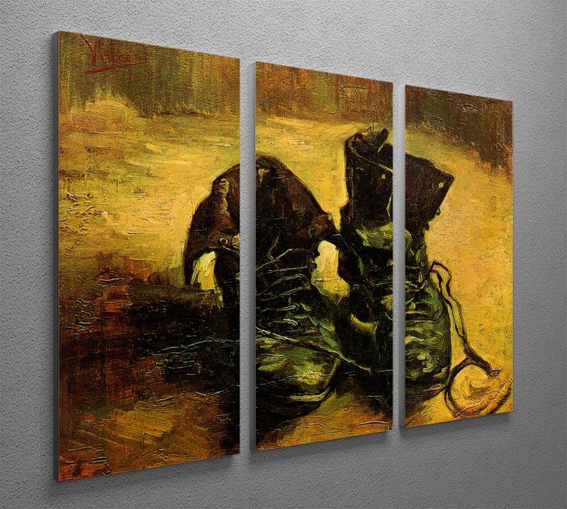 A Pair of Shoes 2 by Van Gogh 3 Split Panel Canvas Print - Canvas Art Rocks - 4