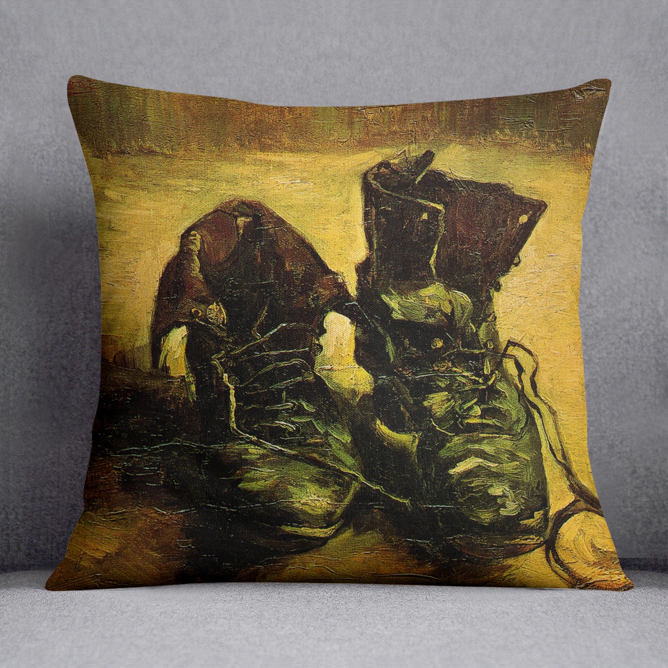 A Pair of Shoes 2 by Van Gogh Cushion