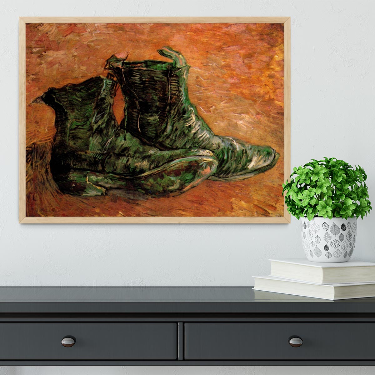 A Pair of Shoes by Van Gogh Framed Print - Canvas Art Rocks - 4