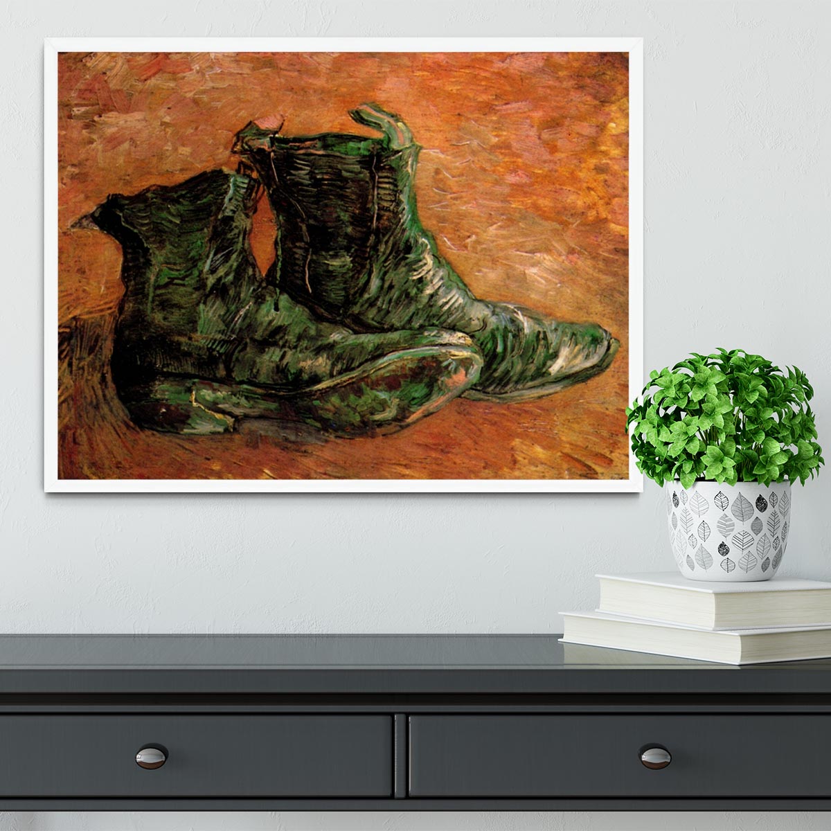 A Pair of Shoes by Van Gogh Framed Print - Canvas Art Rocks -6