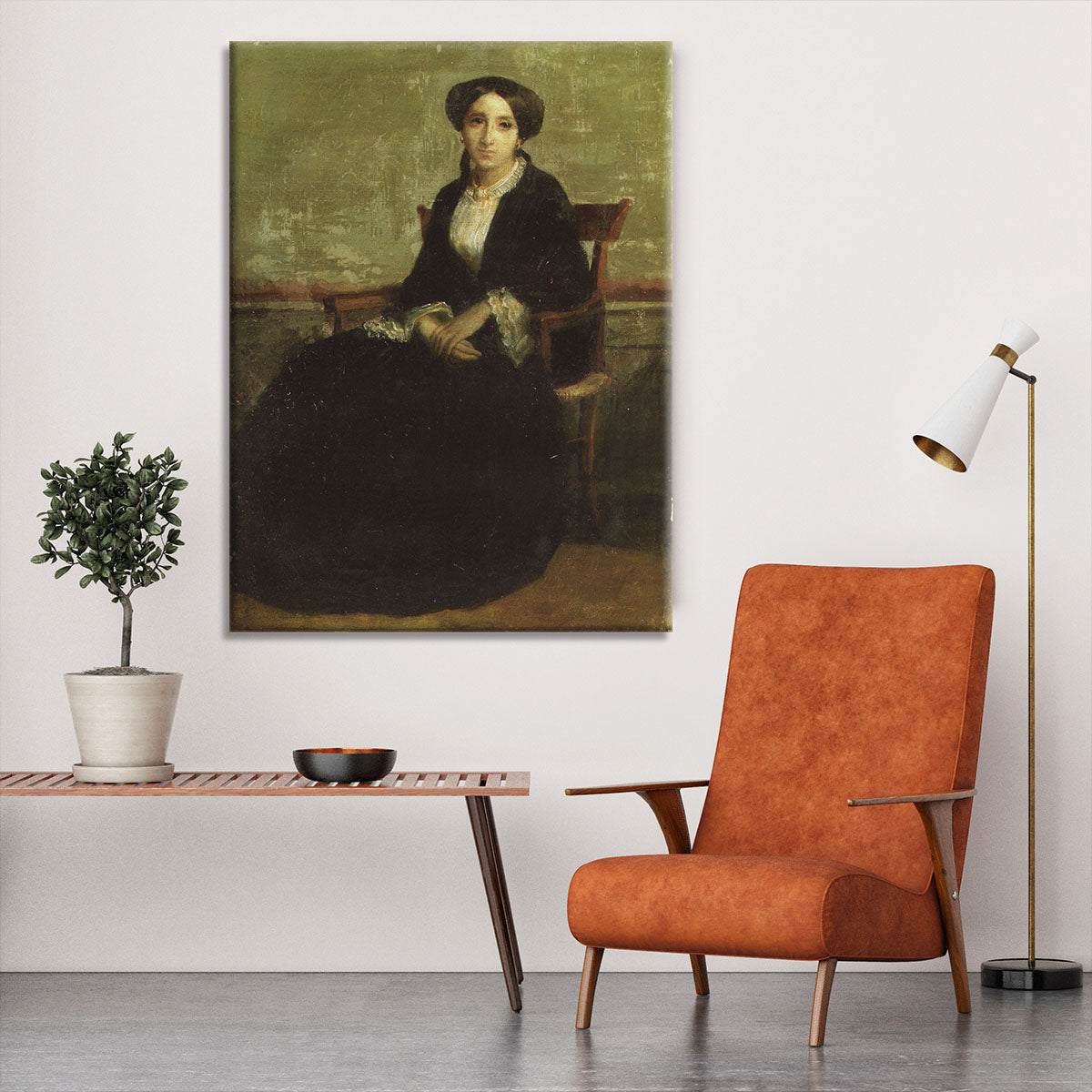 A Portrait of Genevieve Bouguereau 1850 By Bouguereau Canvas Print or Poster - Canvas Art Rocks - 6