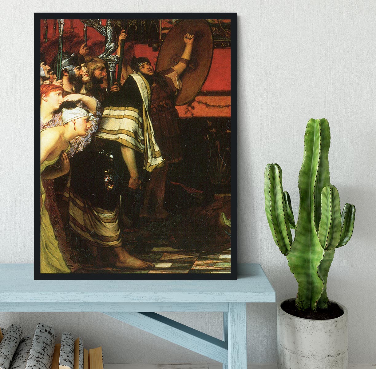 A Roman conqueror detail 1 by Alma Tadema Framed Print - Canvas Art Rocks - 2