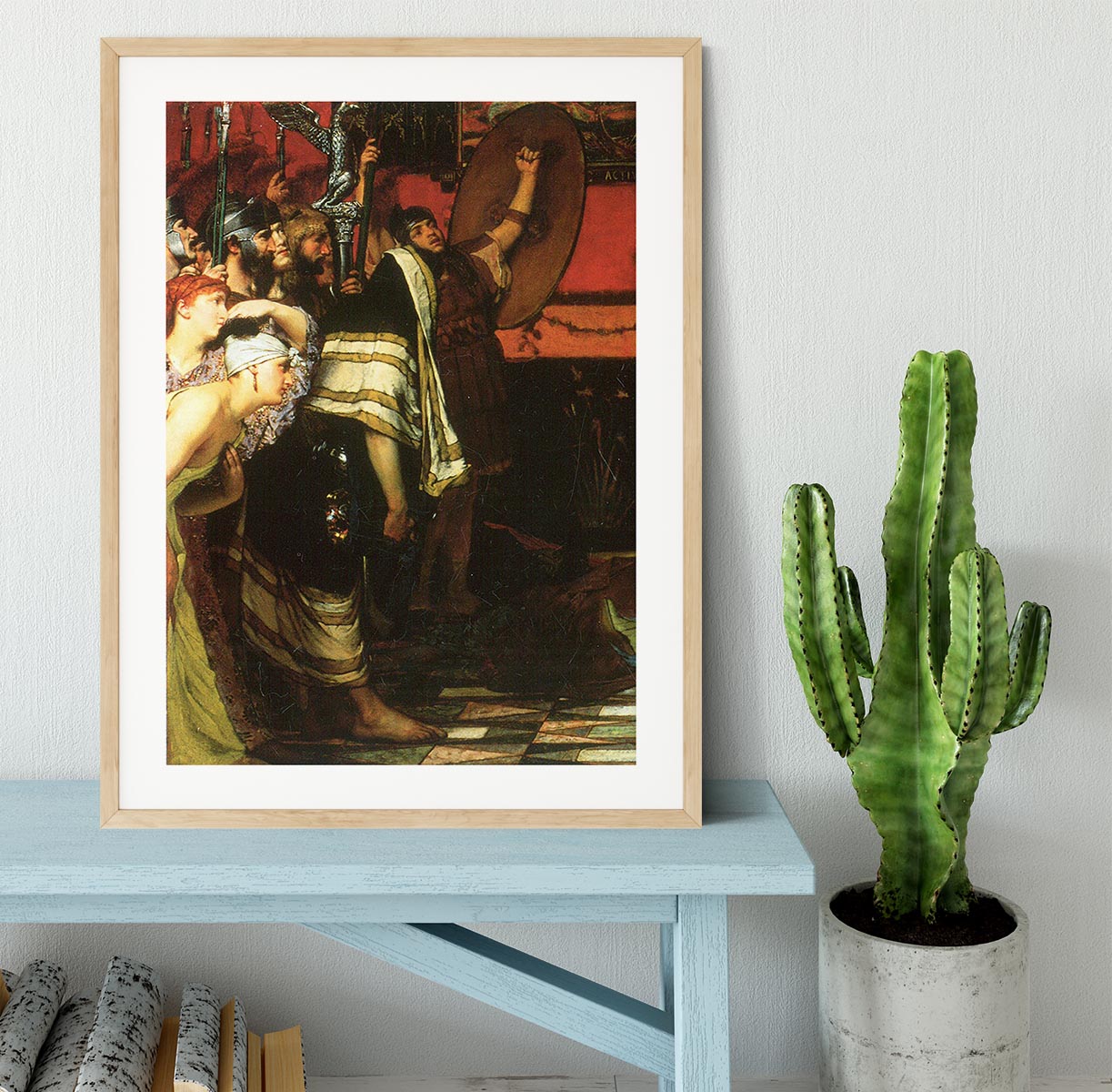 A Roman conqueror detail 1 by Alma Tadema Framed Print - Canvas Art Rocks - 3