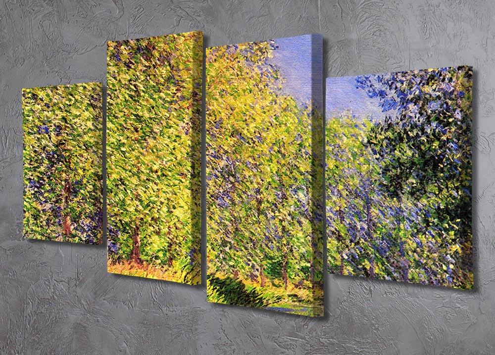 A bend of the Epte Giverny by Monet 4 Split Panel Canvas - Canvas Art Rocks - 2