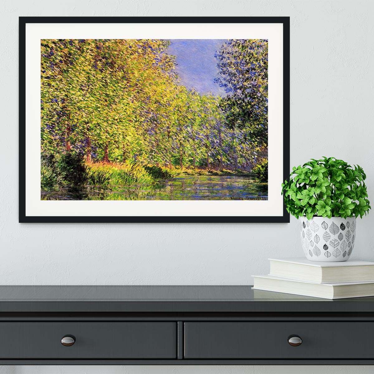 A bend of the Epte Giverny by Monet Framed Print - Canvas Art Rocks - 1